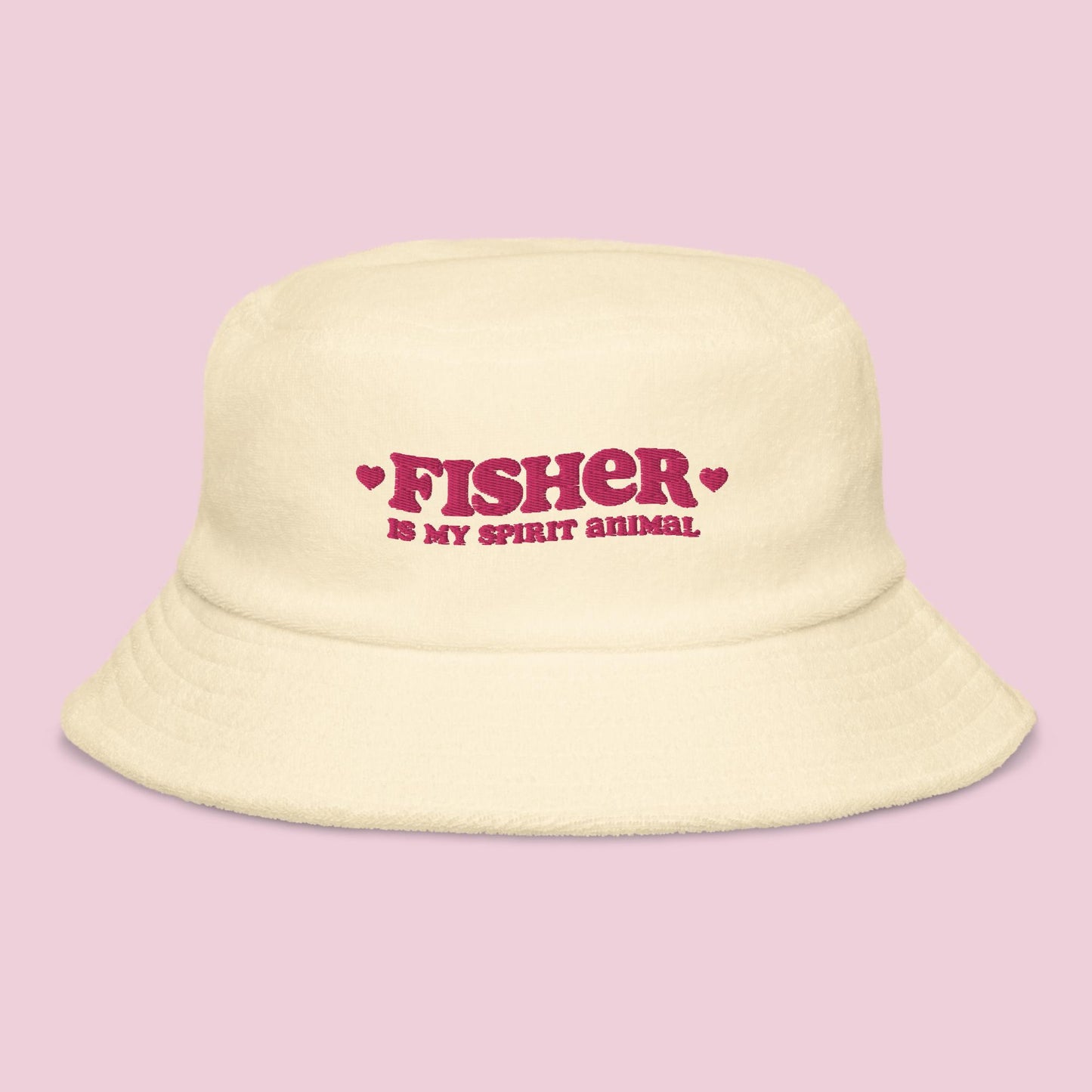 Fisher Is My Spirit Animal Unstructured Terry Cloth Bucket Hat