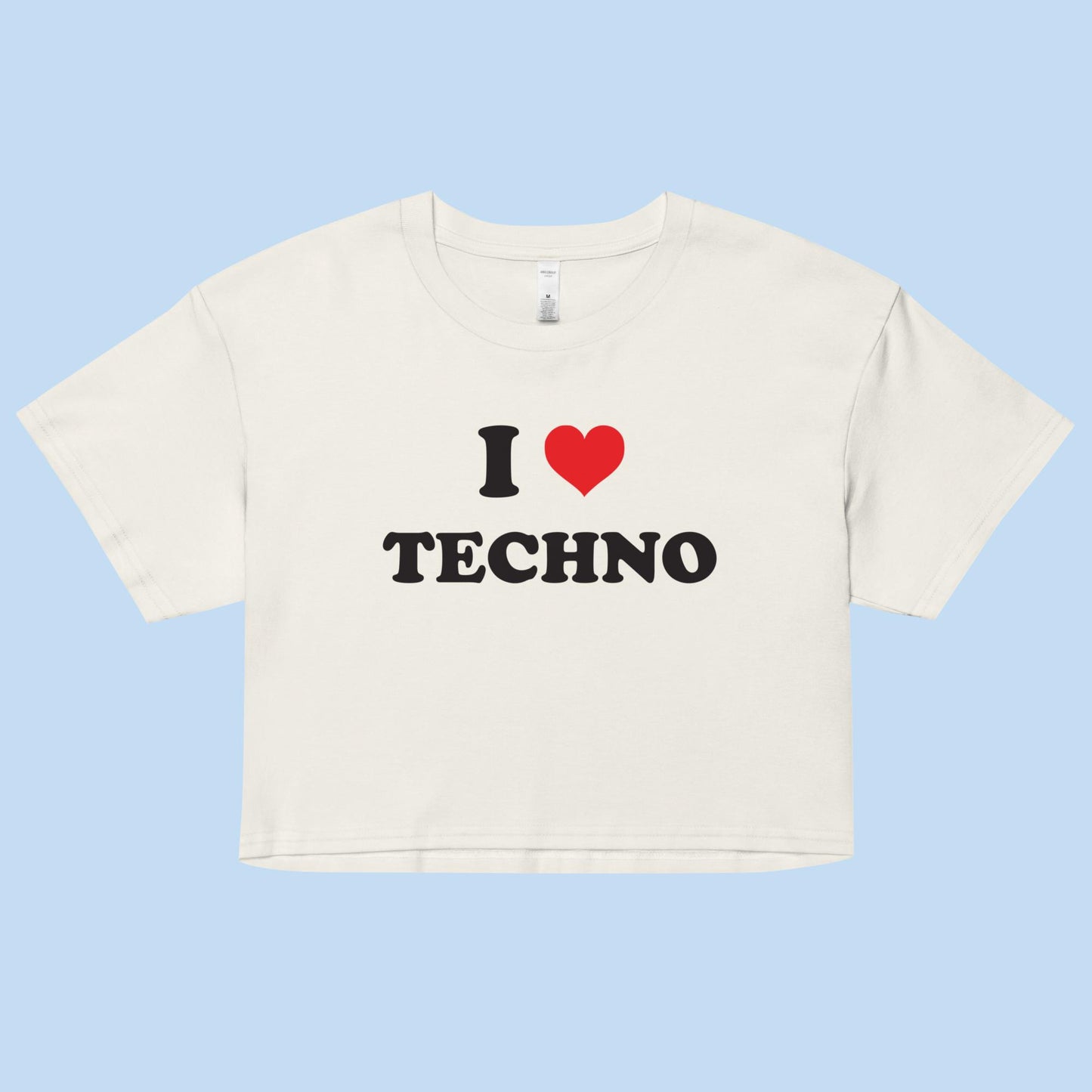 I Love Techno Women’s Boxy Crop Top