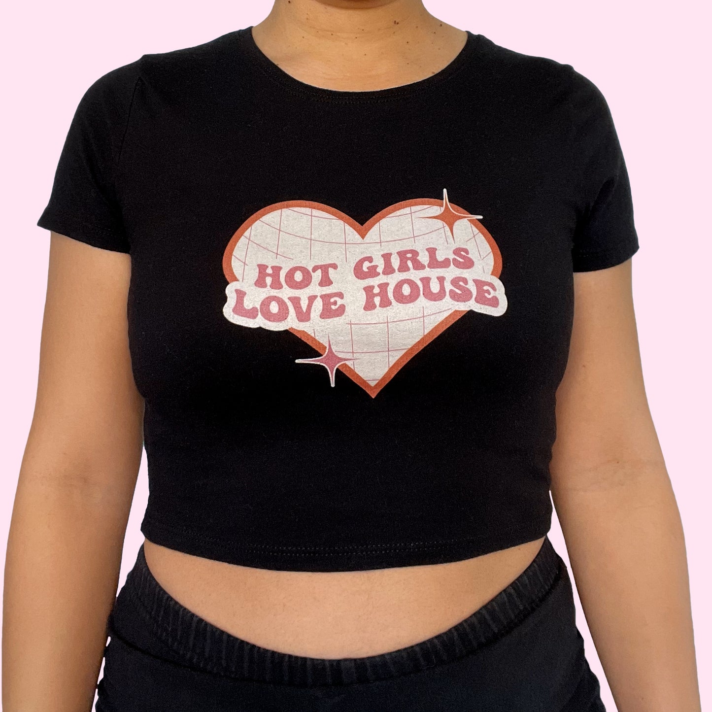 Hot Girls Love House Women’s Crop Top Baby Tee