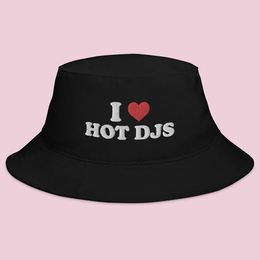 I Love Hot DJs Bucket Hat