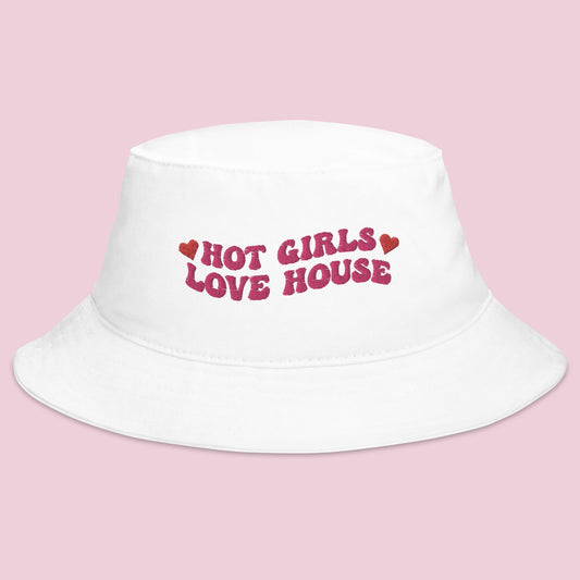 Hot Girls Love House Music Bucket Hat