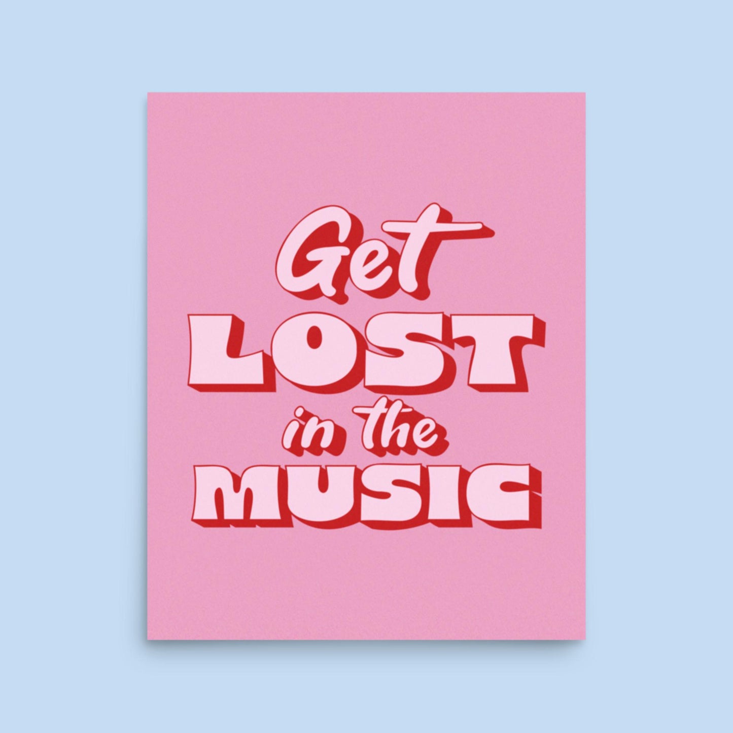 Get Lost in the Music Red Photo Paper Poster