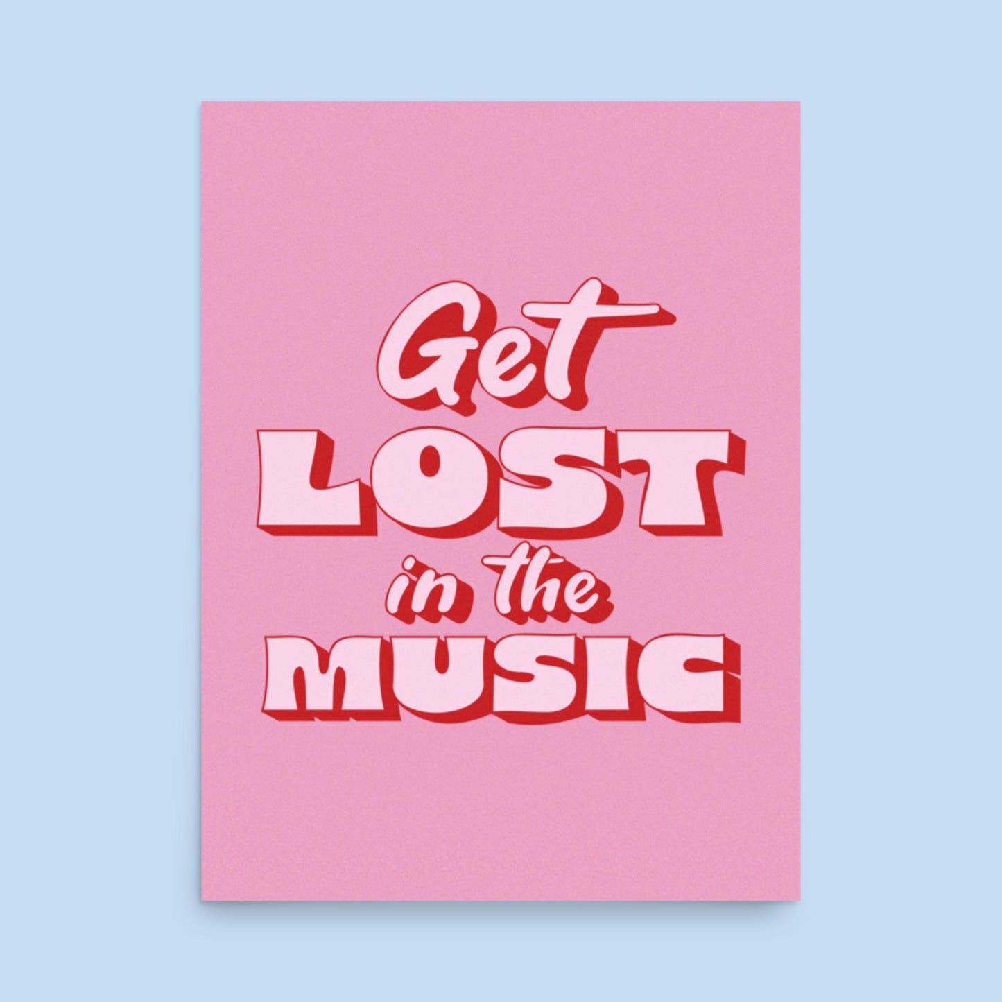 Get Lost in the Music Red Photo Paper Poster