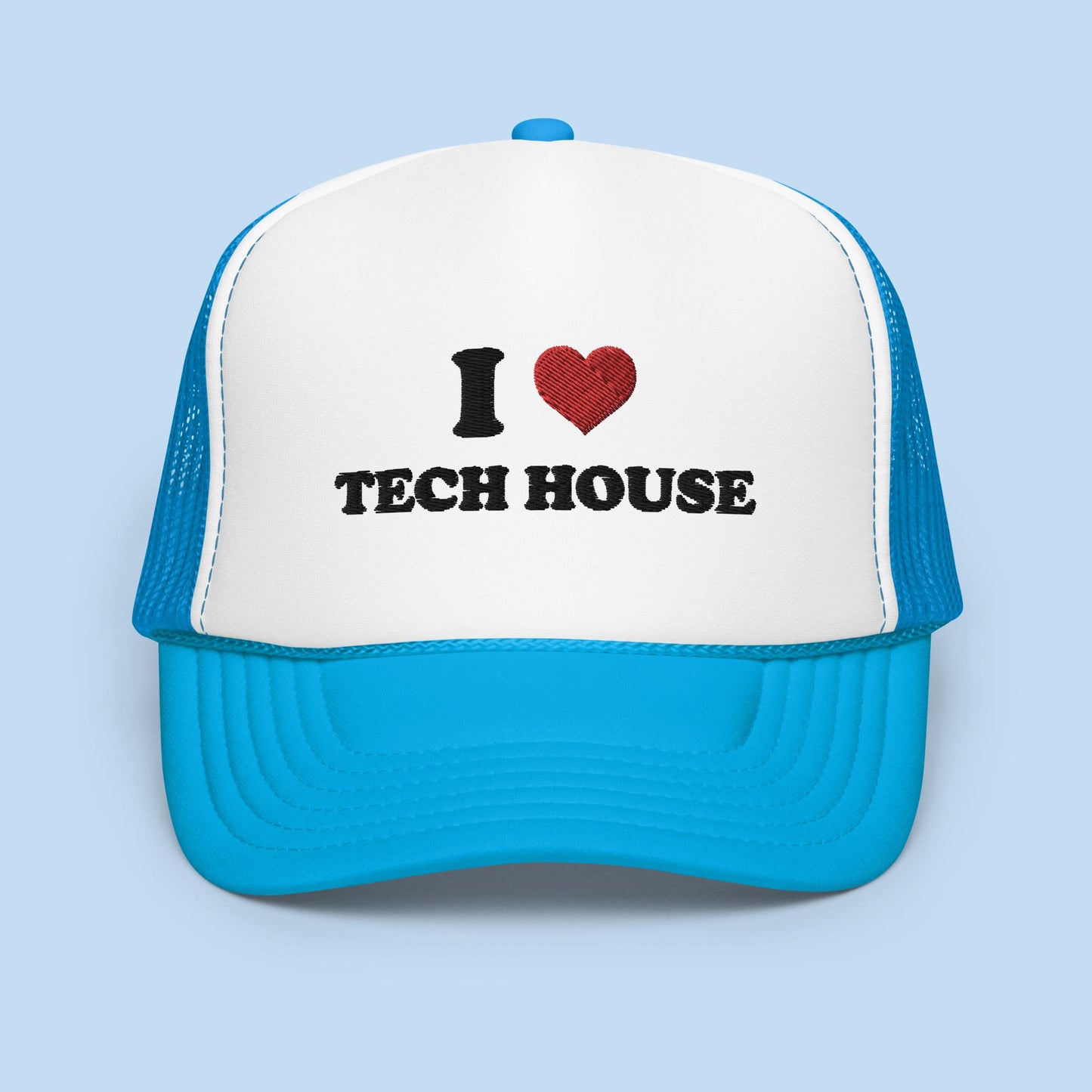 I Love Tech House Foam Trucker Hat