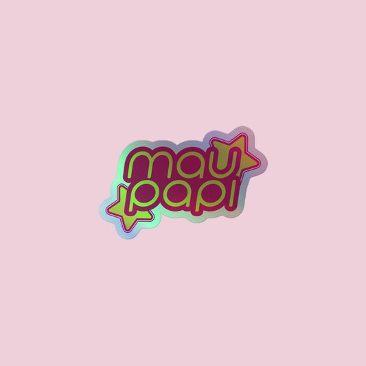 Mau Papi Holographic Sticker