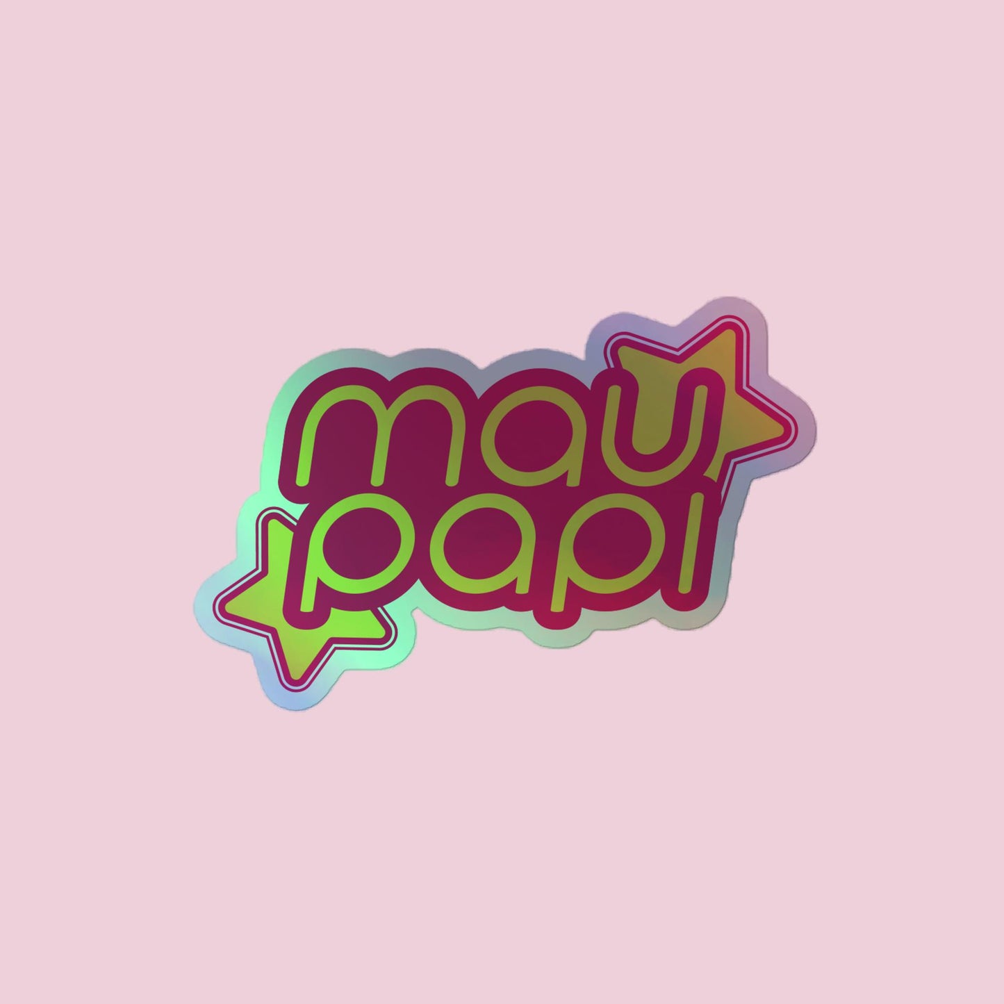 Mau Papi Holographic Sticker