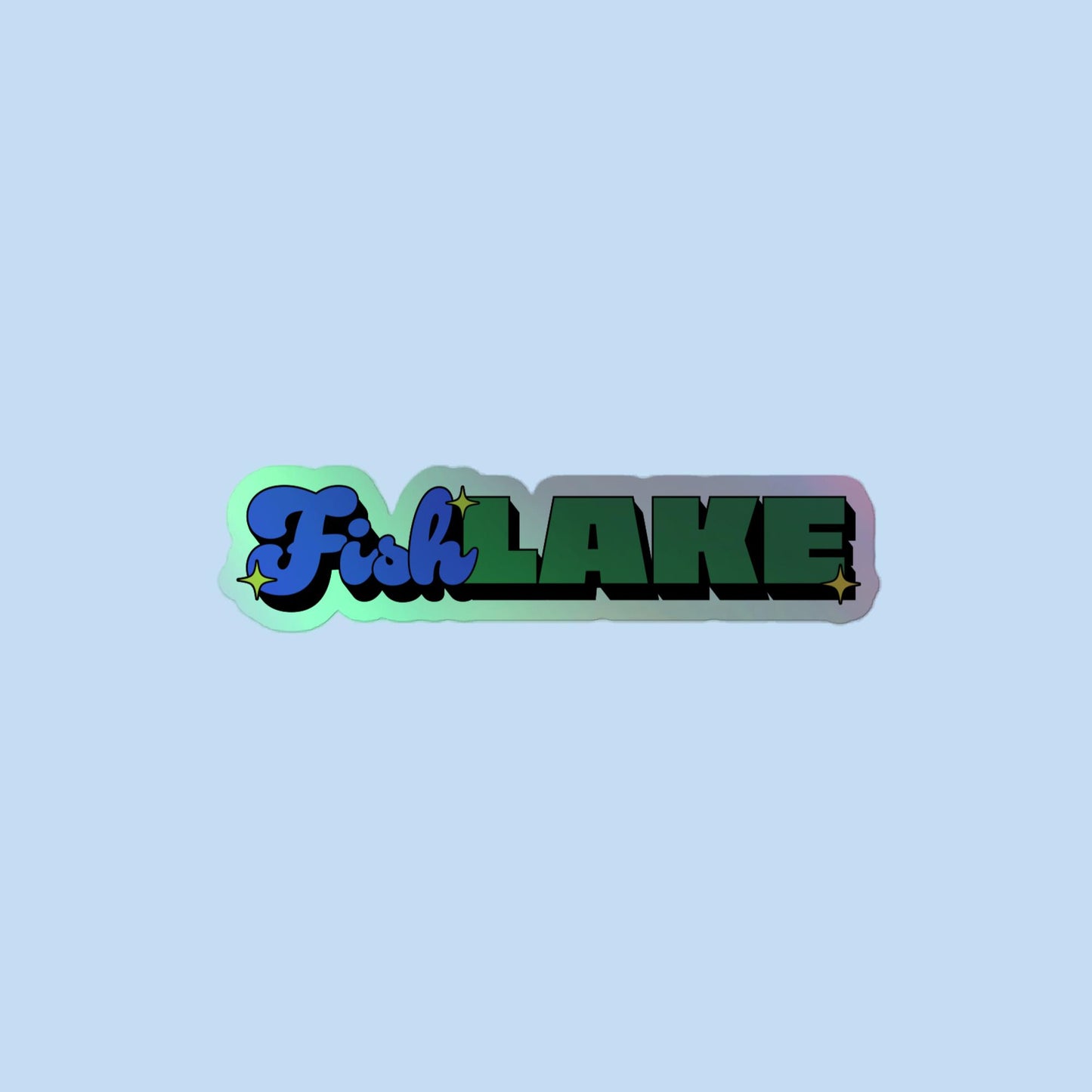 Holographic Fish Lake Sticker - Inspired by Chris Lake & Fisher