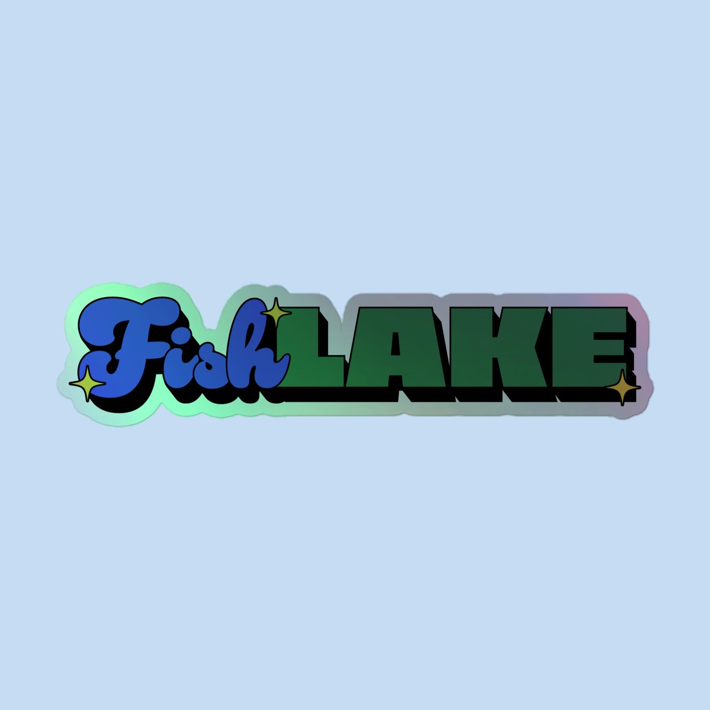 Holographic Fish Lake Sticker - Inspired by Chris Lake & Fisher