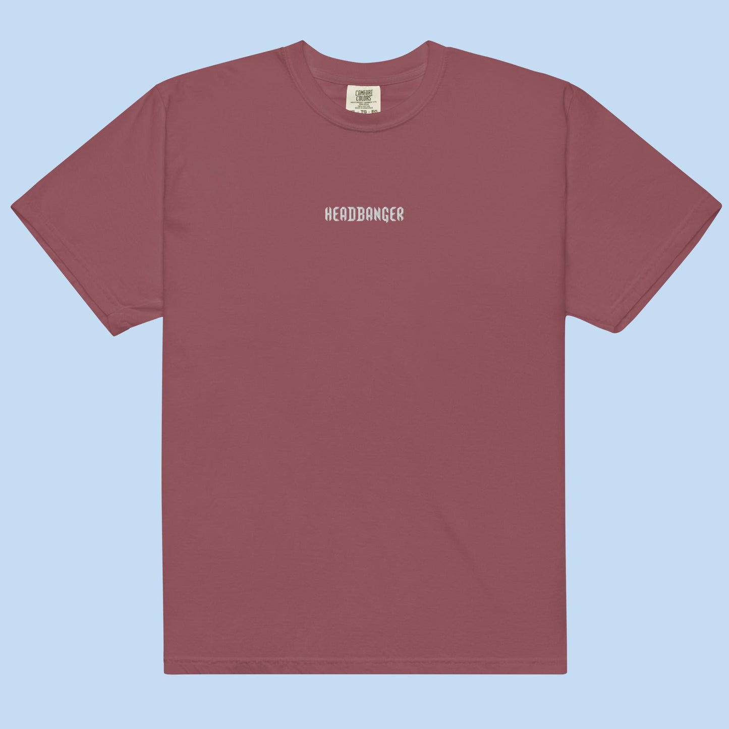 Headbanger Embroidered Unisex Garment-Dyed Heavyweight T-Shirt