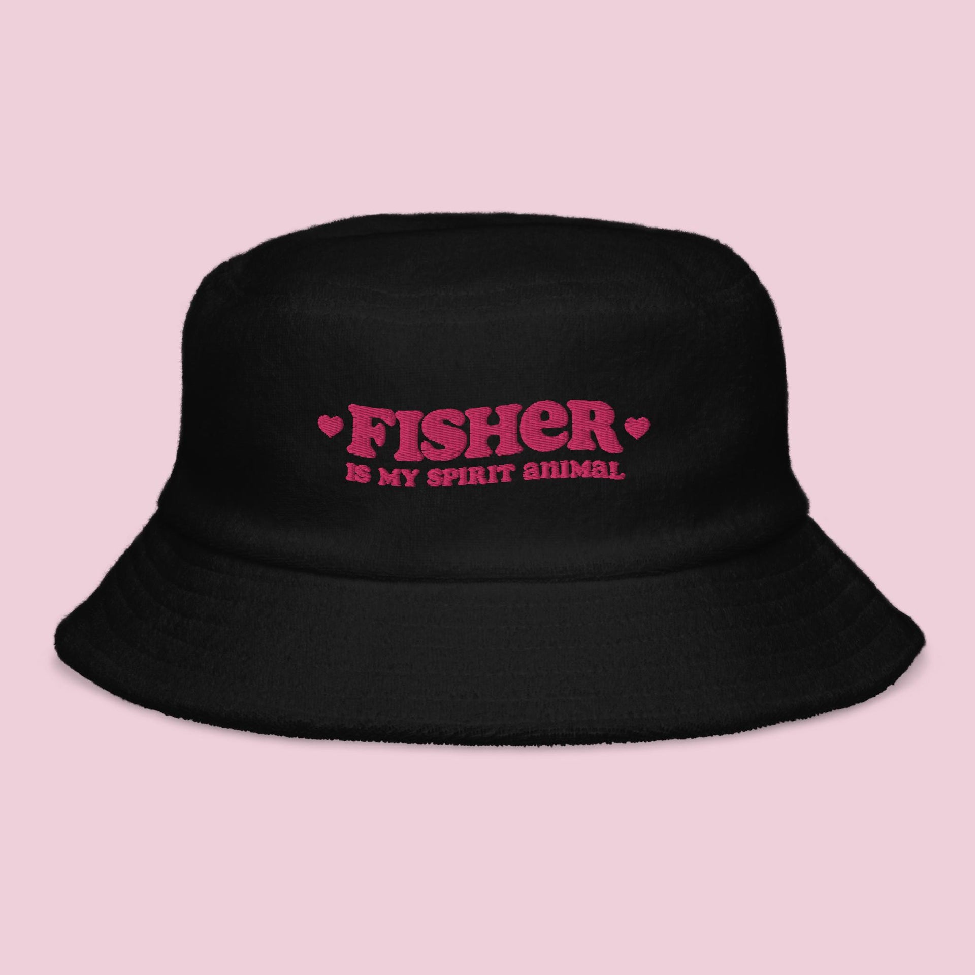 Fisher Is My Unstructured Hat Bucket Disco Terry – Animal Spirit Cloth Bliss Shop