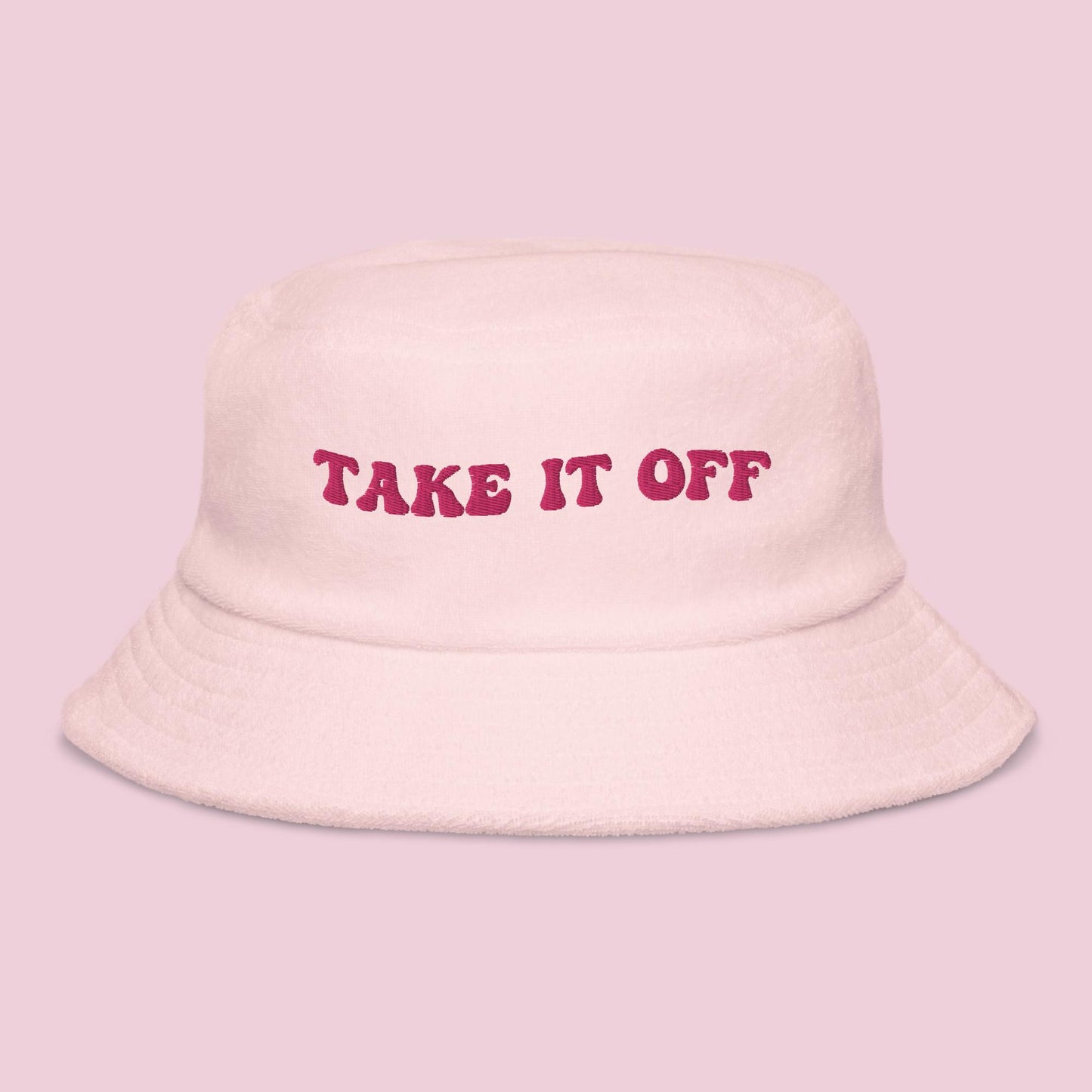 Take It Off Unstructured Terry Cloth Bucket Hat