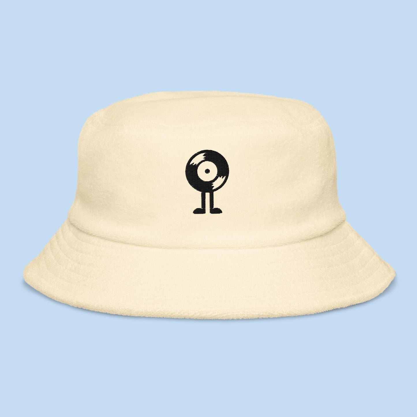 Vinyl Record Character Terry Cloth Bucket Hat
