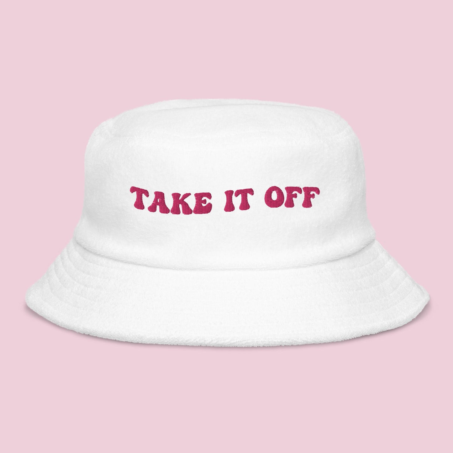 Take It Off Unstructured Terry Cloth Bucket Hat