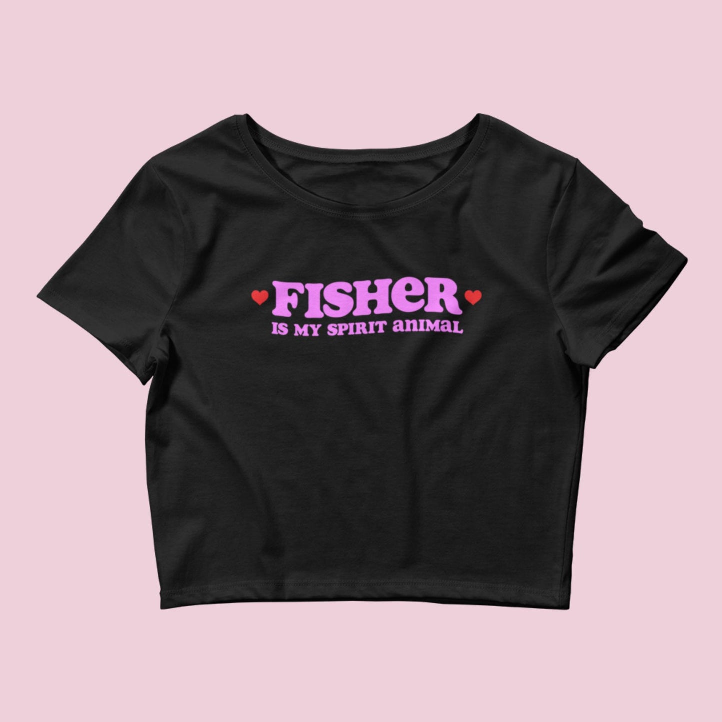 Fisher Is My Spirit Animal Women’s Crop Baby Tee