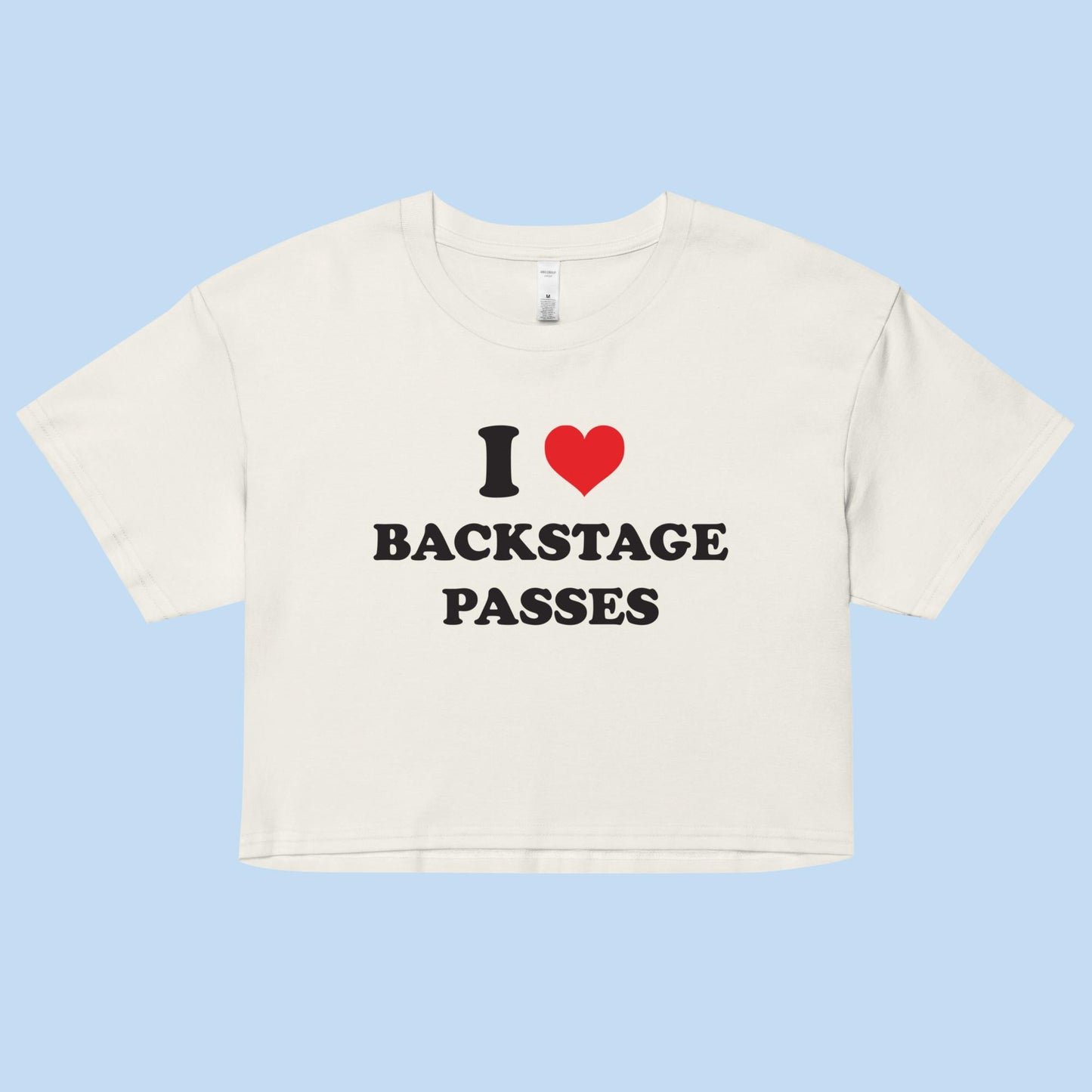 I Love Backstage Passes Women’s Boxy Crop Top