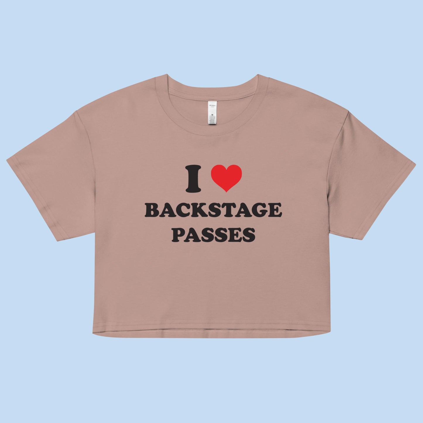 I Love Backstage Passes Women’s Boxy Crop Top