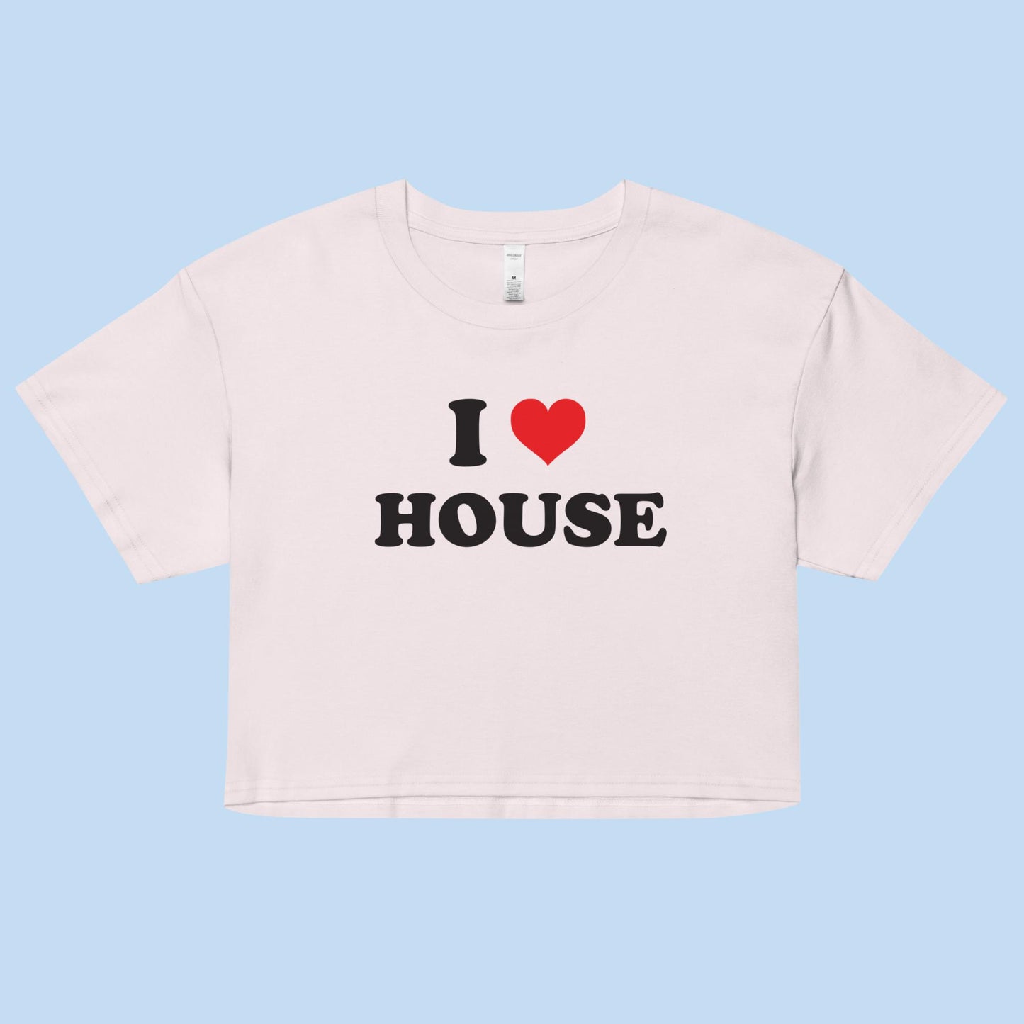 I Love House Music Women’s Boxy Crop Top